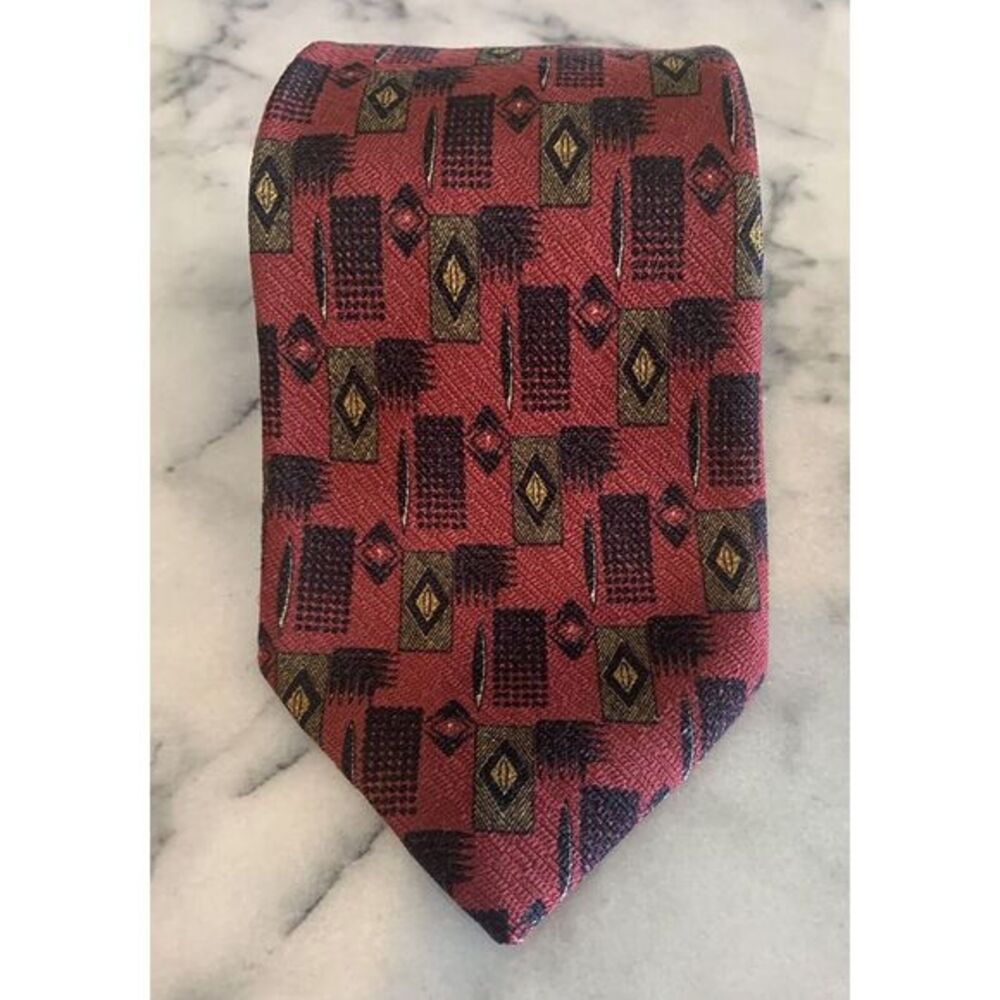 Robert Talbott Best Of Class 100% Silk Handmade Geometric Brocade Woven Tie